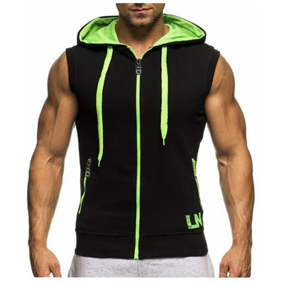 BeckyWalk Men's Casual Hooded Tank Top