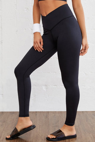 Black Arched Waist Seamless Active Leggings - Trendex Fashion#Black Arched Waist Seamless Active Leggings