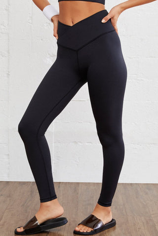 Black Arched Waist Seamless Active Leggings - Trendex Fashion#Black Arched Waist Seamless Active Leggings