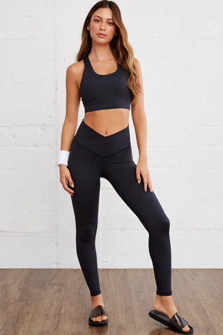 Black Arched Waist Seamless Active Leggings - Trendex Fashion#Black Arched Waist Seamless Active Leggings